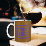 Custom Khaki Light Purple Mug