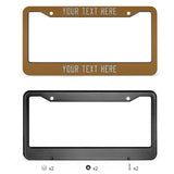 Custom Khaki Light Blue License Plate Frame