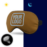 Custom Khaki Light Blue Sleep Mask
