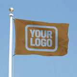 Custom Khaki Light Blue Flag