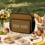 Custom Khaki Light Blue Lunch Bag