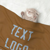 Custom Khaki Light Blue Pet Blanket
