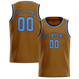 Custom Khaki & Light Blue Colors Design Sports Basketball Jersey