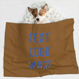 Custom Khaki Sky Blue Pet Blanket