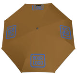 Custom Khaki Sky Blue Automatic Umbrella