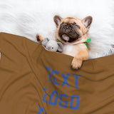Custom Khaki Sky Blue Pet Blanket