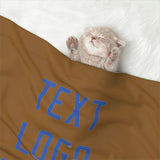 Custom Khaki Sky Blue Pet Blanket