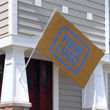 Custom Khaki Sky Blue Flag