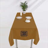 Custom Khaki Sky Blue Square Table Cloth