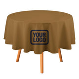 Custom Khaki Navy Round Table Cloth