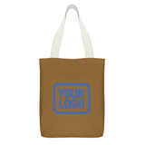 Custom Khaki Navy Canvas Tote Bag