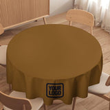 Custom Khaki Navy Round Table Cloth