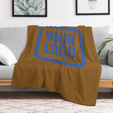 Custom Khaki Sky Blue Blanket