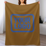 Custom Khaki Sky Blue Blanket