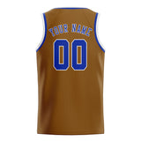 Custom Khaki & Sky Blue Colors Design Sports Basketball Jersey