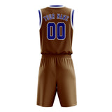 Custom Khaki Sky Blue Basketball Set
