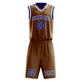Custom Khaki Sky Blue Basketball Set