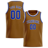 Custom Khaki & Sky Blue Colors Design Sports Basketball Jersey