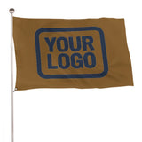 Custom Khaki Blue Flag