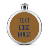 Custom Khaki Blue Hip Flask