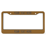 Custom Khaki Blue License Plate Frame