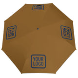 Custom Khaki Blue Automatic Umbrella