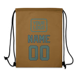 Custom Khaki Blue Green Drawstring Bag