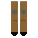 Custom Khaki Blue Green Knee-High Sock