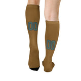 Custom Khaki Blue Green Knee-High Sock