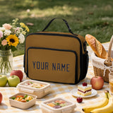 Custom Khaki Navy Lunch Bag