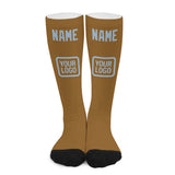 Custom Khaki Light Blue Knee-High Sock
