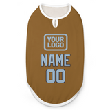 Custom Khaki Light Blue Pet Vest