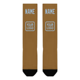 Custom Khaki Light Blue Knee-High Sock