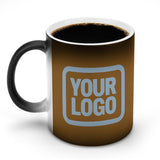Custom Khaki Light Blue Magic Mug