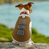 Custom Khaki Light Blue Pet Vest