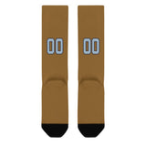 Custom Khaki Light Blue Knee-High Sock