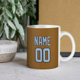 Custom Khaki Light Blue Mug