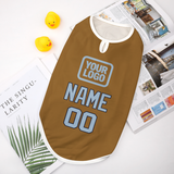 Custom Khaki Light Blue Pet Vest