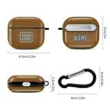 Custom Khaki Light Blue AirPods Case (3rd Generation)