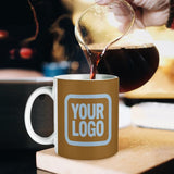 Custom Khaki Light Blue Mug