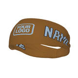 Custom Khaki Light Blue Sports headband