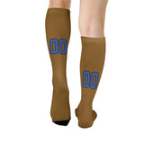 Custom Khaki Sky Blue Knee-High Sock
