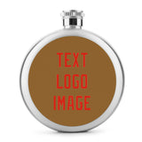 Custom Khaki Orange Red Hip Flask