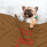 Custom Khaki Orange Red Pet Blanket