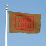 Custom Khaki Orange Red Flag
