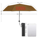 Custom Khaki Orange Red Automatic Umbrella
