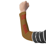 Custom Khaki Coral Red Arm Sleeve