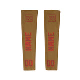 Custom Khaki Coral Red Arm Sleeve