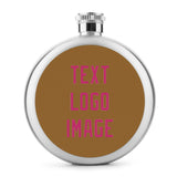 Custom Khaki Pink Hip Flask
