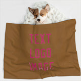 Custom Khaki Pink Pet Blanket